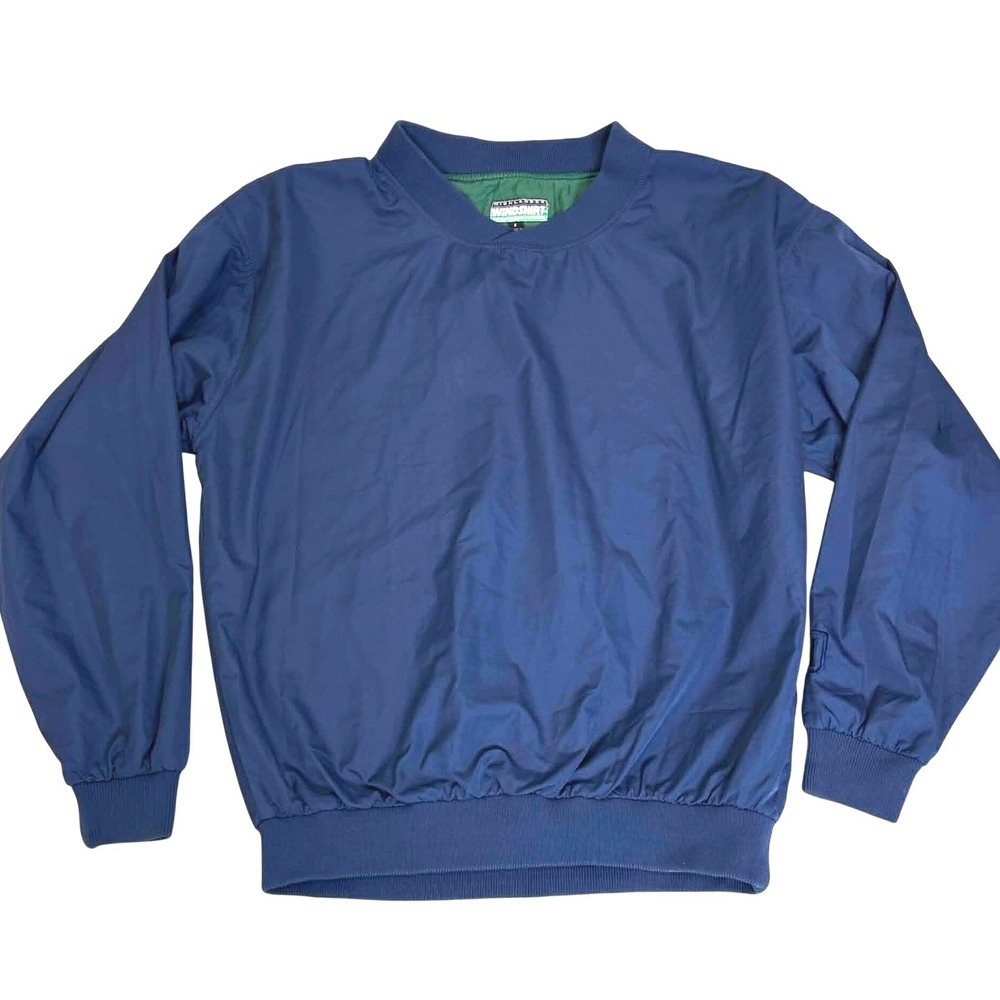 Highlander Windshirt Navy Blue Pullover V-Neck Windbreaker Jacket Mens Small
